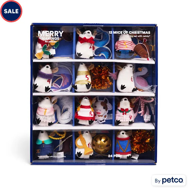 Merry Makings 12 Days of Christmas Cat Toy Set, Large | Petco