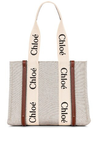Chloe Medium Woody Tote Bag in Neutral | FWRD 