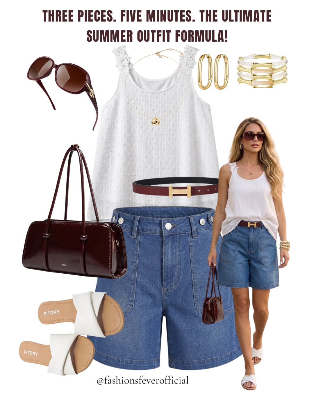 Three pieces. Five minutes. The ultimate summer outfit formula.
Why do some outfits just look "expensive" while others feel like an afterthought? It’s not about the price tag; it’s about the color story. When you anchor a neutral palette with deep, saturated tones like burgundy, everything changes.
The Formula:
 Texture-rich top
 Tailored denim
 Popping accessories
Save this for your next "nothing to wear" morning.
#SummerStyle #OutfitFormula #EffortlessStyle #SummerFashion #CapsuleWardrobe #StreetStyleUSA #EverydayOutfits