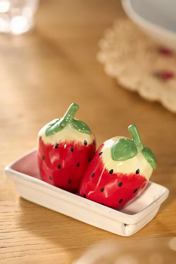 Foster Strawberry Salt & Pepper Shakers | Anthropologie (US)