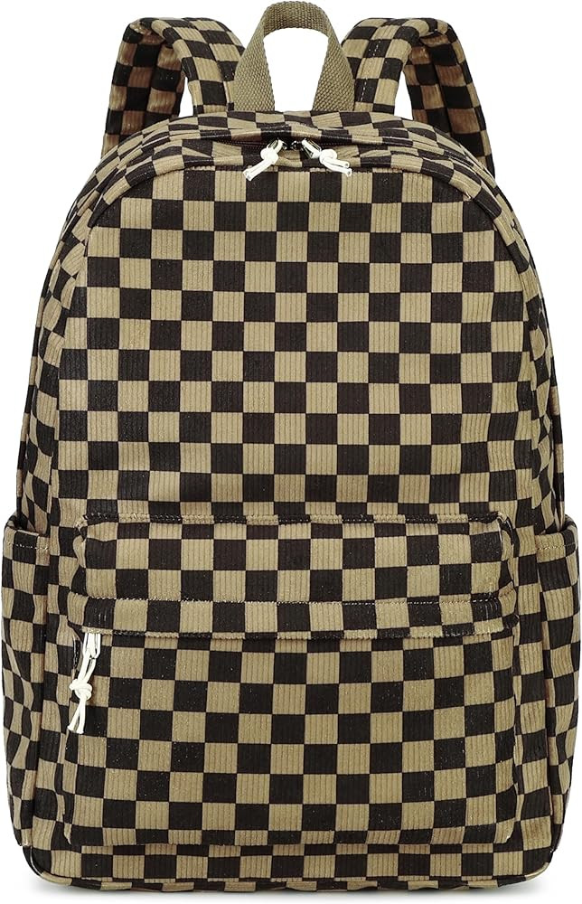 School Backpack for Teen Girls Bookbags Elementary High School Corduroy Laptop Bags Women Travel ... | Amazon (US)