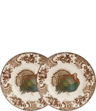 Southern Living Festive Fall Turkey Toile Accent Plates, Set of 2 | Dillard's | Dillard's
