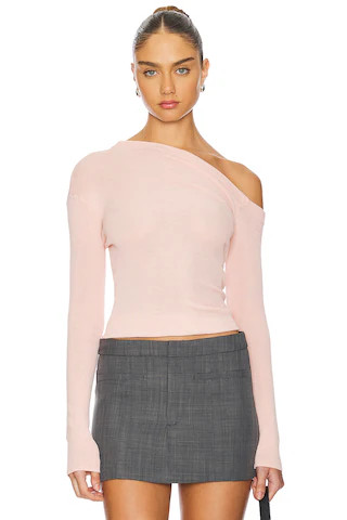 Lovers and Friends Katalina Off The Shoulder Sweater in Light Grey. - size L | Revolve Clothing (Global)