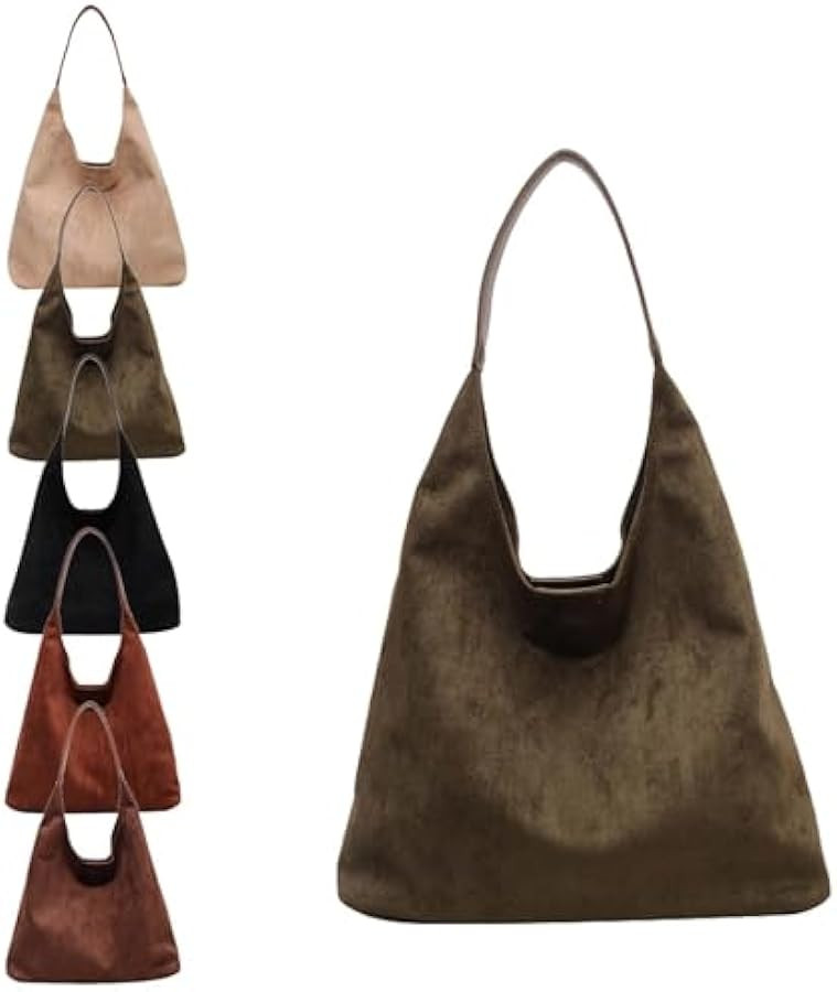 Brown Suede Bag Suede Tote Bag Suede Purses Suede Handbags Suede Hobo Bags for Women | Amazon (US)