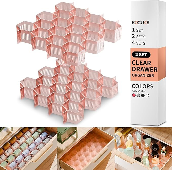 Honeycomb Separator Adjustable Drawer Organizer Divider for Underwear Belt-Scarf Socks Organizer ... | Amazon (US)