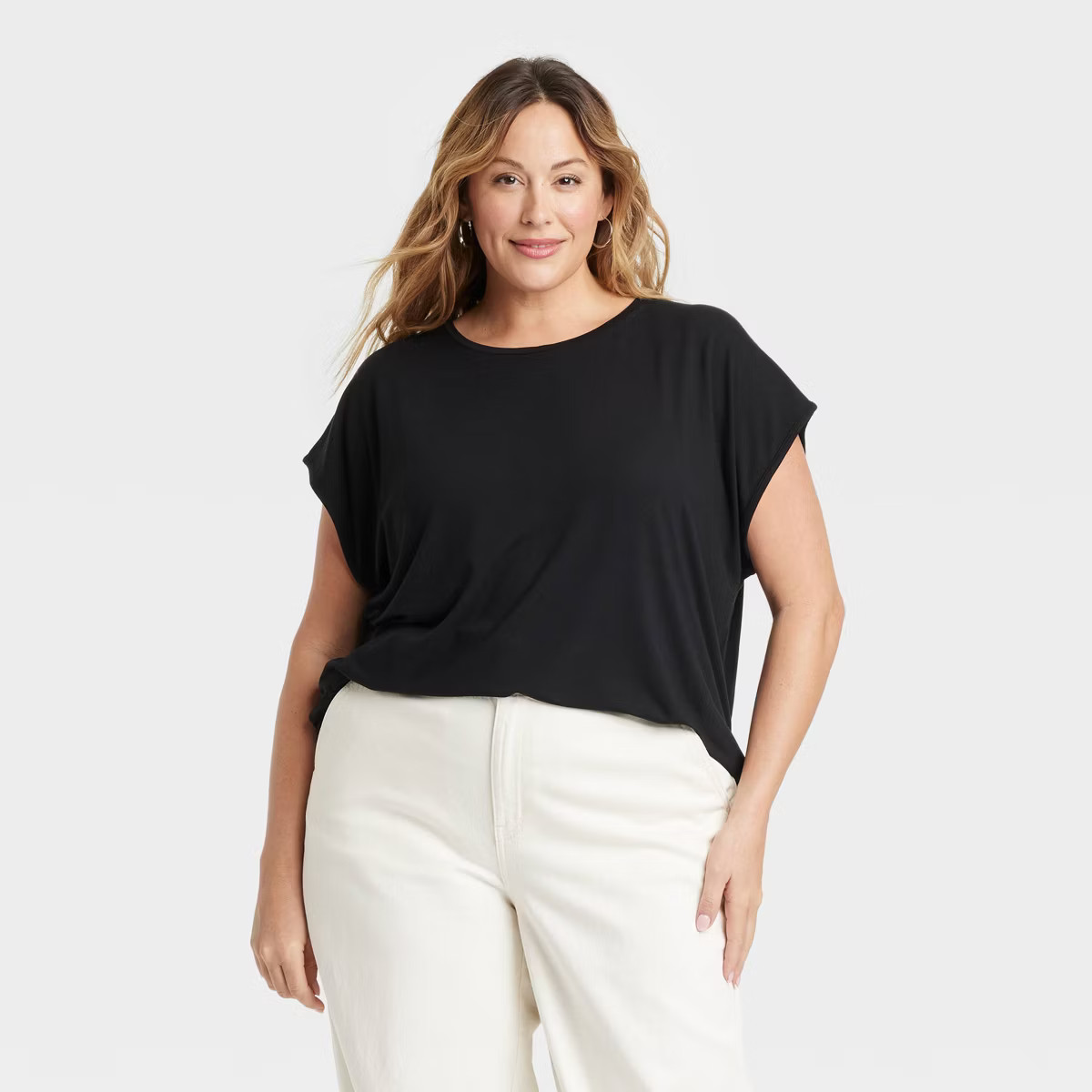 Women's Short Sleeve T-Shirt - Ava & Viv™ Black 4X | Target