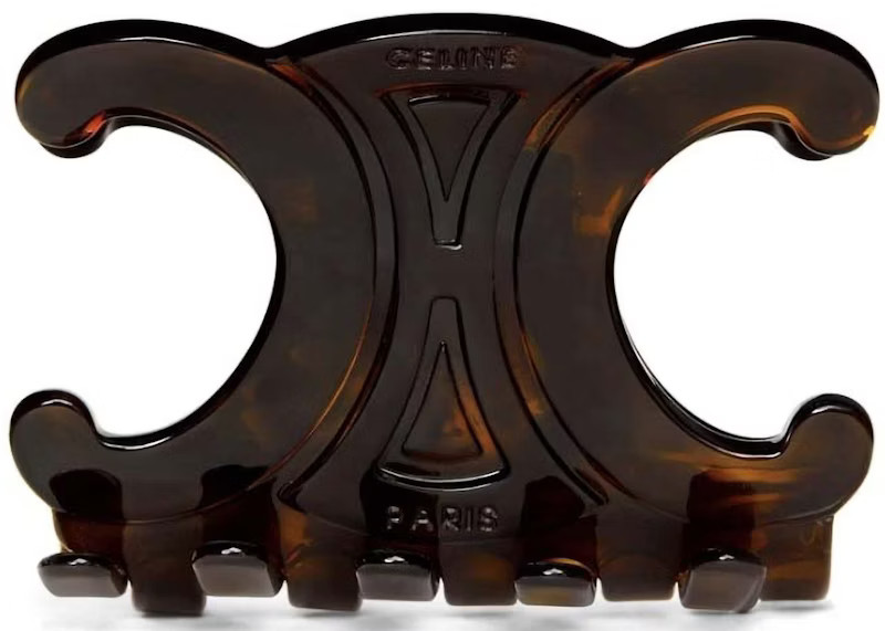 Celine Triomphe Large Hair Claw Dark Havana | StockX