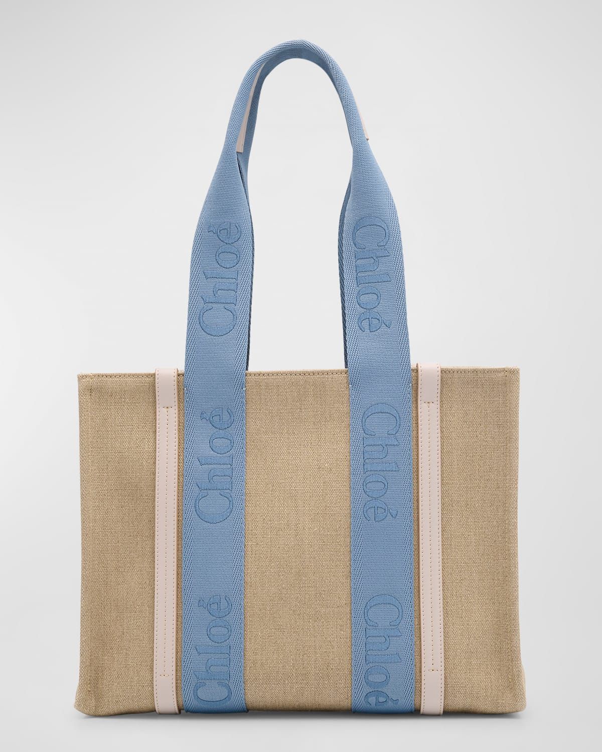 Woody Medium Tote Bag in Linen | Neiman Marcus