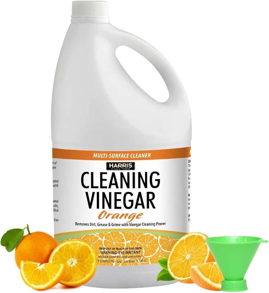 Harris Multi-Purpose White Vinegar Household Surface Cleaner, Orange Scent, 128oz, Easy Pour Funn... | Amazon (US)