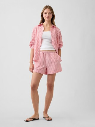 4" Relaxed Pull-On Seersucker Shorts | Gap Factory