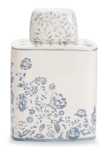 White Square Floral Small Ginger Jar 2-Piece Set | Nordstrom Rack