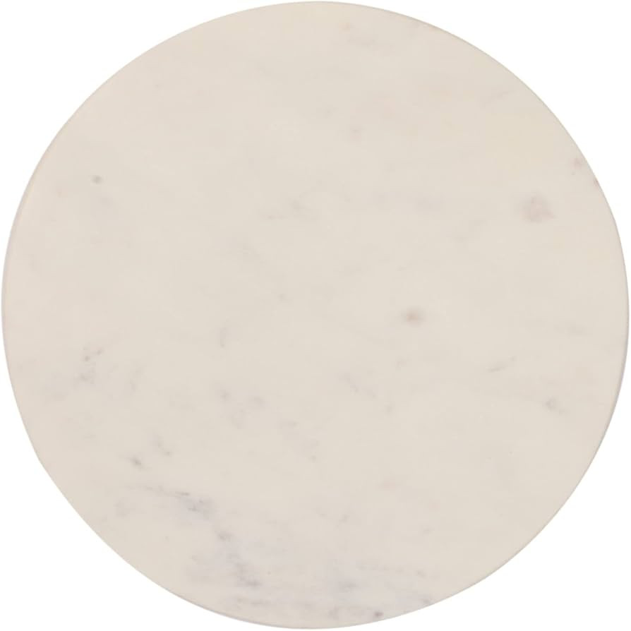 Creative Co-Op Minimalist Round Marble Charcuterie or Cutting Board, White Small | Amazon (US)