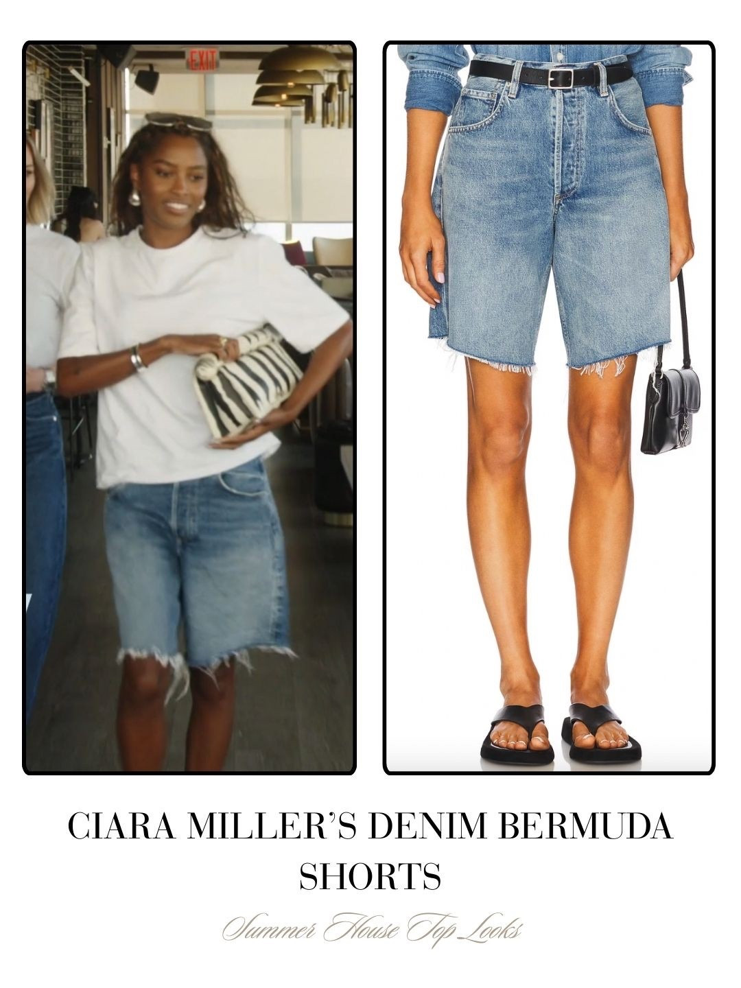 Ciara Miller’s Denim Bermuda Shorts 