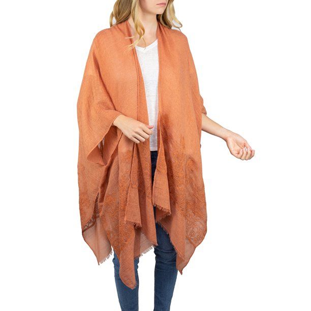 Time and Tru Women's Embroidered Open-Front Duster - Walmart.com | Walmart (US)