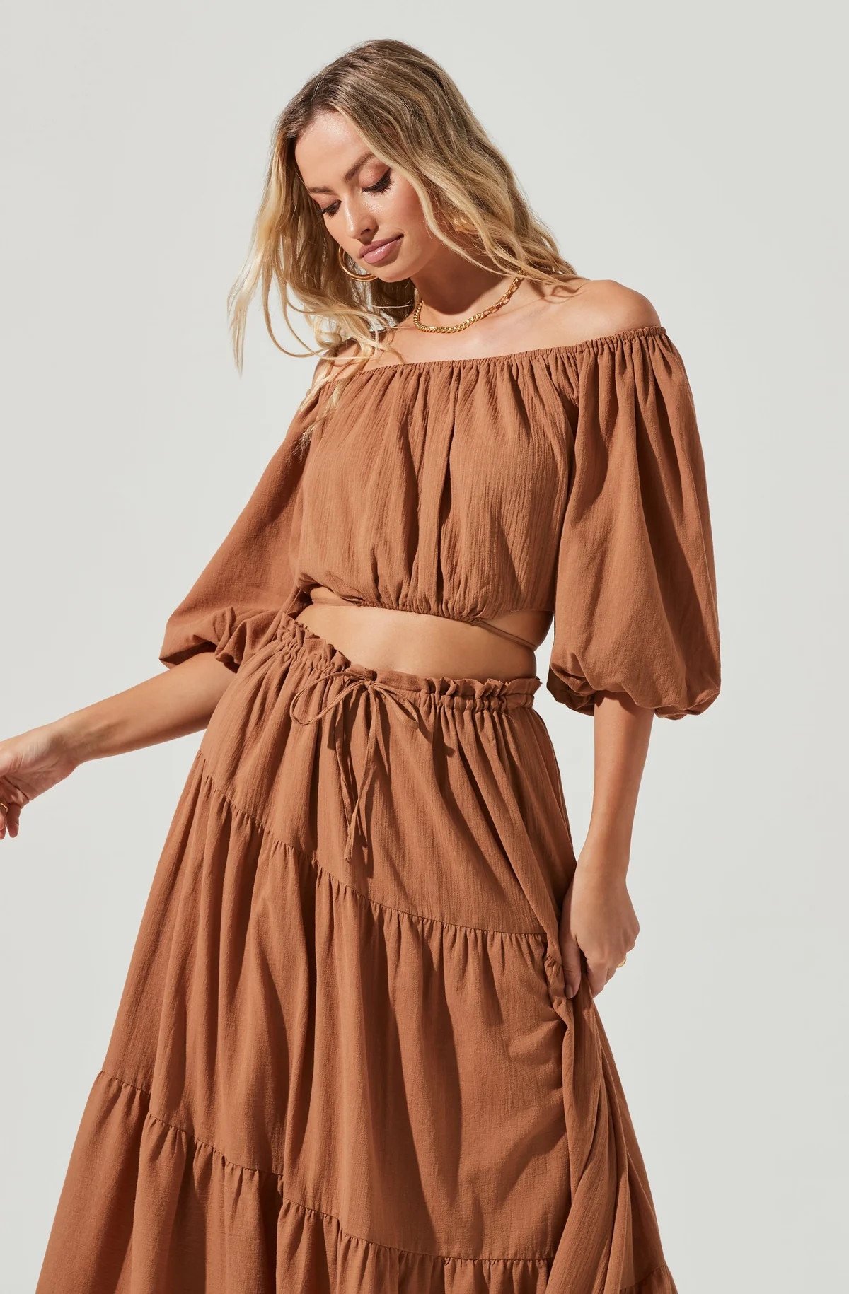 Balboa Off Shoulder Balloon Sleeve Top | ASTR The Label (US)