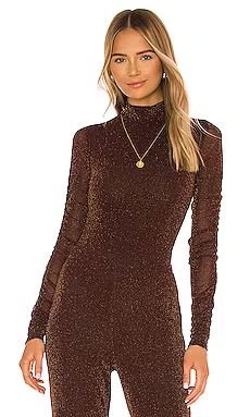 House of Harlow 1960 x REVOLVE Sienna Bodysuit in Brown & Gold from Revolve.com | Revolve Clothing (Global)