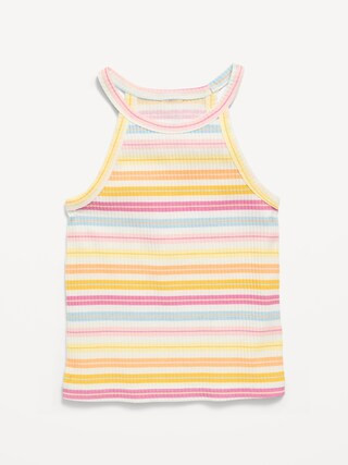 Fitted Ribbed Logo-Graphic Halter Tank Top for Toddler Girls | Old Navy (US)