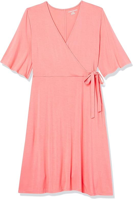 Amazon Essentials Women's Standard Kimono Sleeve Wrap Dress | Amazon (US)
