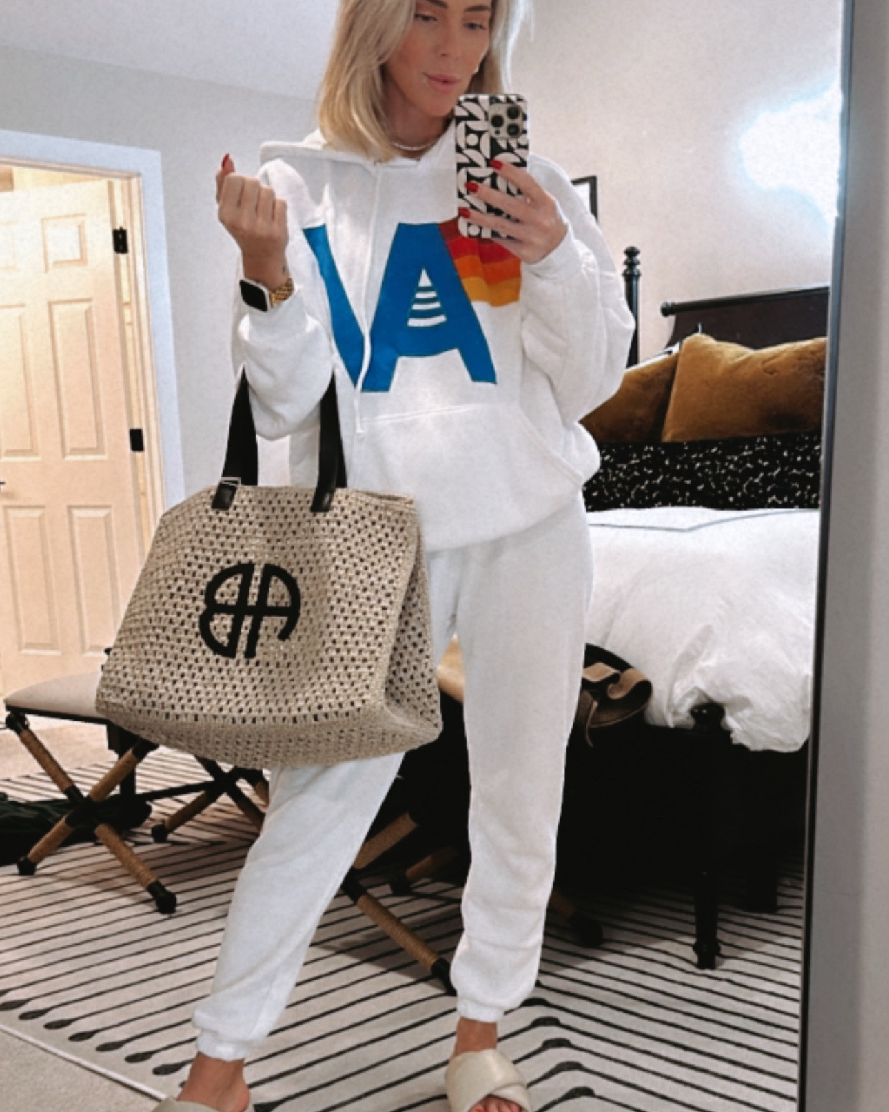 Headed to Cabo, just landed in Dallas and decided it was time to share my FAVORITE 🏖️ VACA TRAVEL outfit! WEARING XS PANTS & XS SWEATSHIRT!

I’m obsessed with this. EXACT. Aviator. Sweatsuit. I don’t love the other style of sweatshirts but this one is a 10/10. The other ones are boxy-this one isn’t. 

If you love boxy fits - do the non-hooded versions without the front belly “pocket” that this white one has (the one you can put your hands in in a standard sweatshirt). 💕

Also, these sweats are under $100, the most soft sweats I own BAR NONE, and I am IN LOOOOOOOOVE with the white & pops of blue, 💙red,❤️, & yellow 💛. 

This is a sweatsuit classic that you’ll wear CONSTANTLY! Worth the price 🤌 trust me ✨

DM Me with any questions on IG or FB! If you have anything (outfits / dresses / shoes/ Pinterest inspo / etc. that you want me to put together for you with a few different options & review them, tell you sizing, tell you when the price IS or IS NOT worth it, etc. just send me a message and I’ll jump on it! 😉 I L❤️VE doing it! 

Xoxo 💋 your girl for the latest beauty, interior design, & fashion trends, 
CeCe 🙏✨💙🤌❤️💛😉💕🥂☀️🏖️

#LTKWorkWear  
     #LTKMidSize     #LTKVideo    #CorMyerStyle     #LTKMidSize #LTKHoliday #LTKCyberWeek       

#LTKFindsUnder50 #LTKSeasonal #LTKBeauty #LTKStyleTip #LTKFindsUnder100 #LTKTravel #LTKFitness #LTKOver40 #LTKParties #LTKU #LTKSaleAlert #LTKBump #LTKActive #LTKShoeCrush #LTKBump #LTKFamily #LTKPlusSize #LTKGiftGuide #LTKItBag #LTKHome #LTKWatchNow #LTKFindsUnder100 #LTKActive #LTKTravel