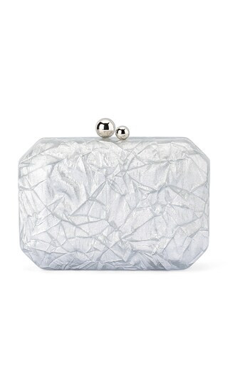 Mateo Metallic Clutch in Silver | Revolve Clothing (Global)