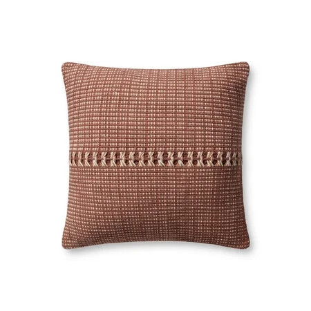Chris Loves Julia x Loloi Harvey Rust / Multi 18'' x 18'' Decorative Pillow | Walmart (US)