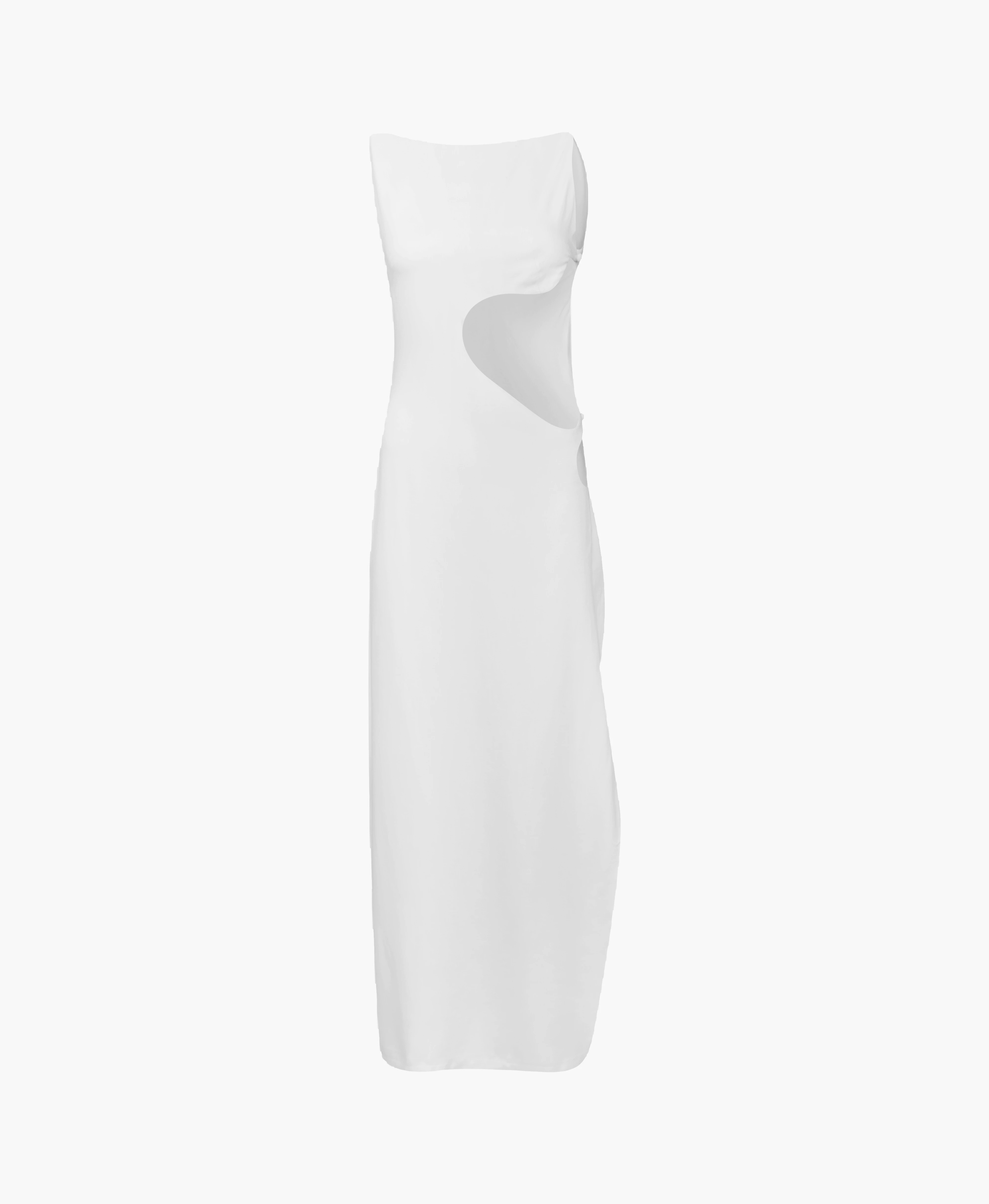 Dije White Long Dress With Cut Outs | Seezona