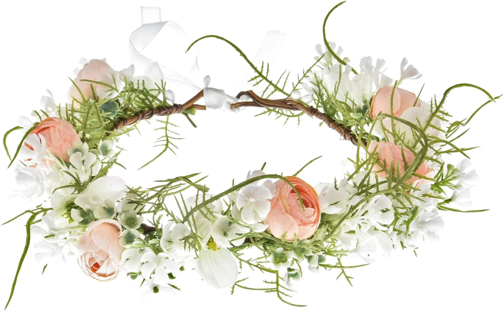 Floral Fall Camellia Flower Crown Rose Headpiece Wedding Bridal Flower Girl Halo Maternity Photo ... | Amazon (US)