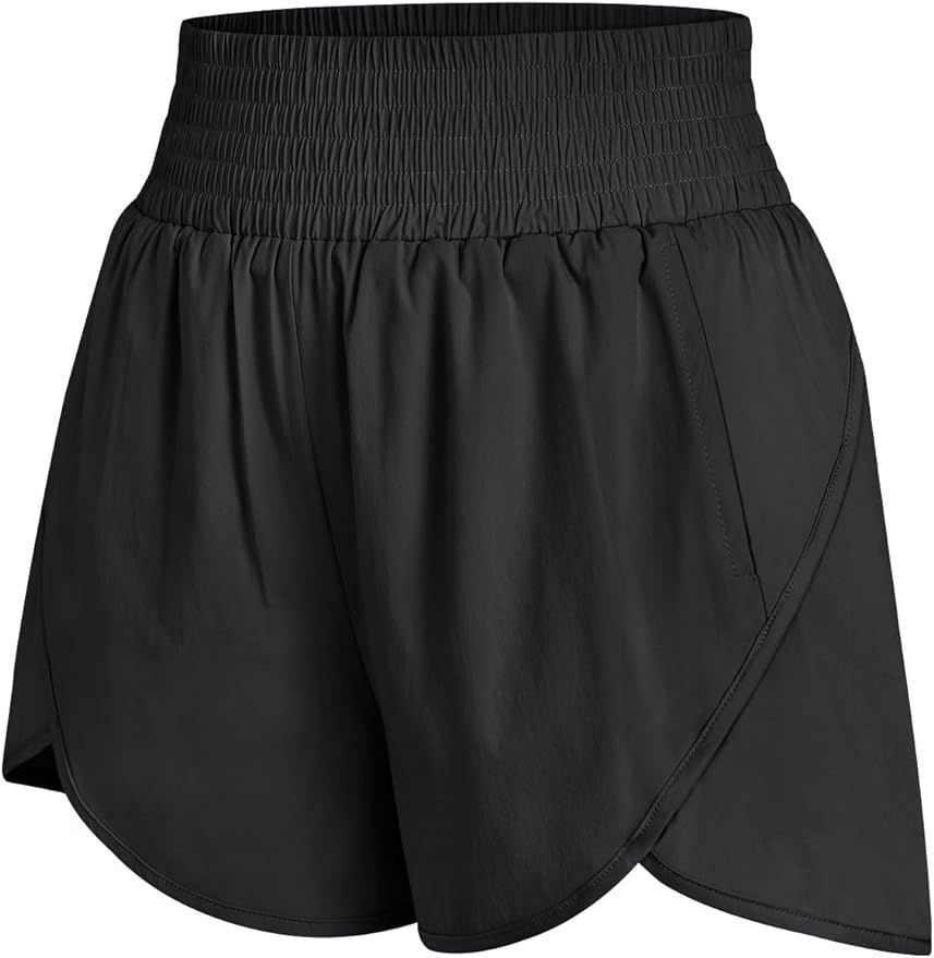 AUTOMET Womens Athletic Shorts High Waisted Running Shorts Gym Workout Shorts Casual Comfy Sport ... | Amazon (US)