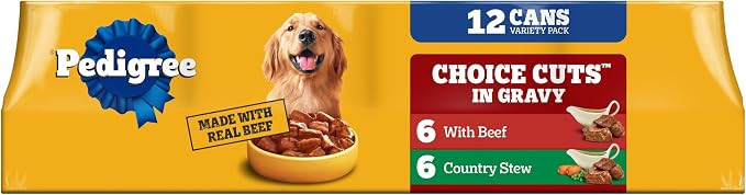 Pedigree Wet Dog Food, Choice Cuts Adult Canned Dog Food, Beef & Country Stew Multipack, 13.2 oz.... | Amazon (US)