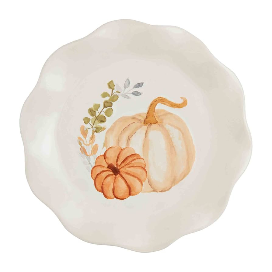 Mud Pie Thanksgiving Salad Plate, Double Pumpkin, 8-inch Diameter, 1 Piece Only | Amazon (US)