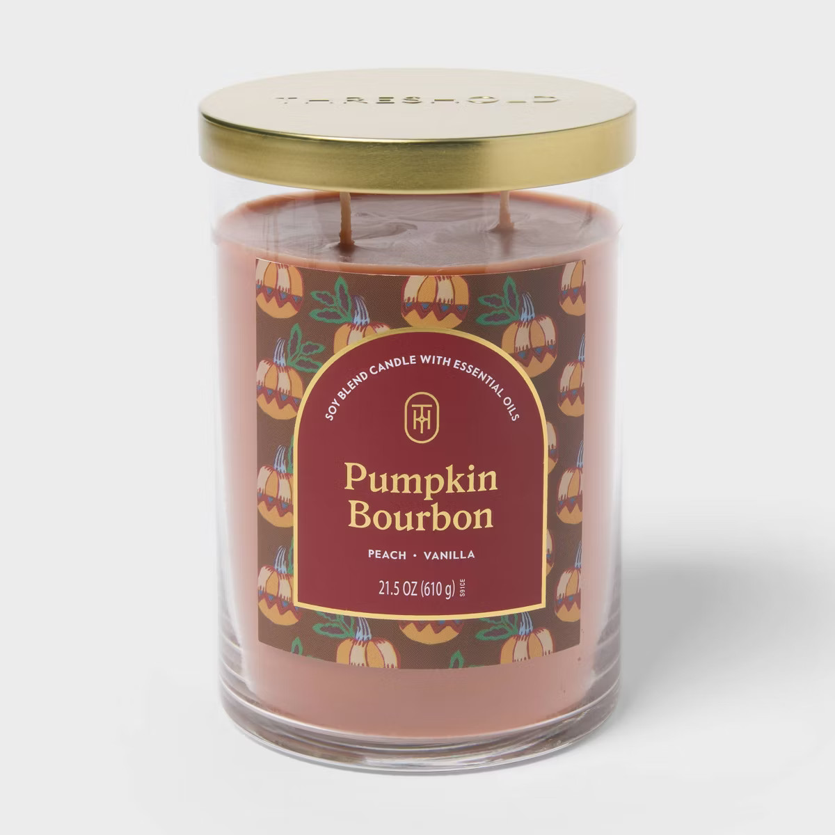 2 Wick 21.5oz Lidded Jar Candle Pumpkin Bourbon - Threshold™ | Target