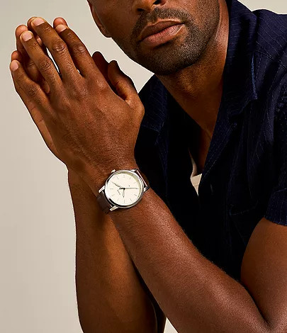 The Minimalist Three-Hand Brown Leather Watch | Fossil (US)