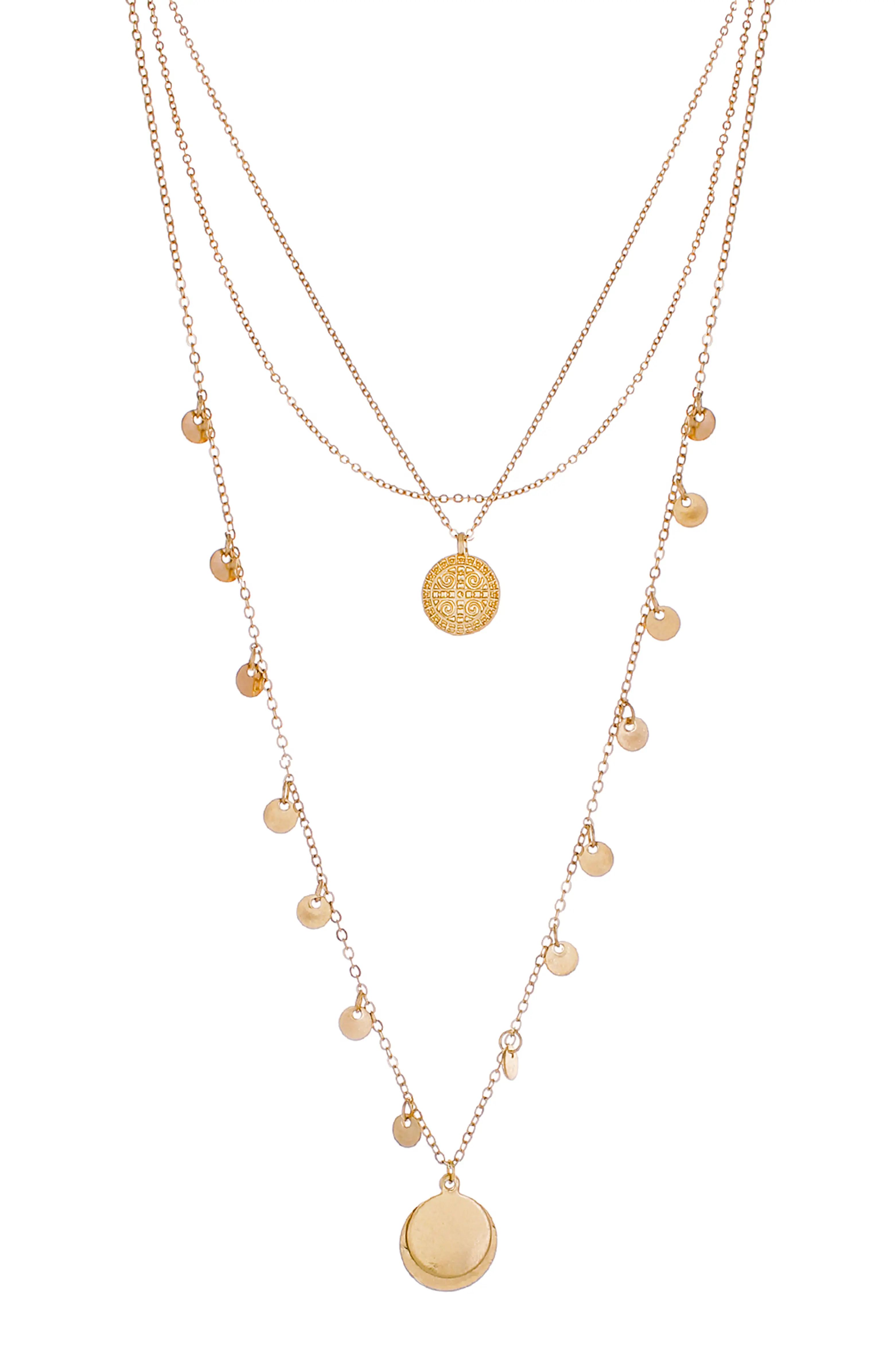 Layered Circle Pendant Necklace | Nordstrom