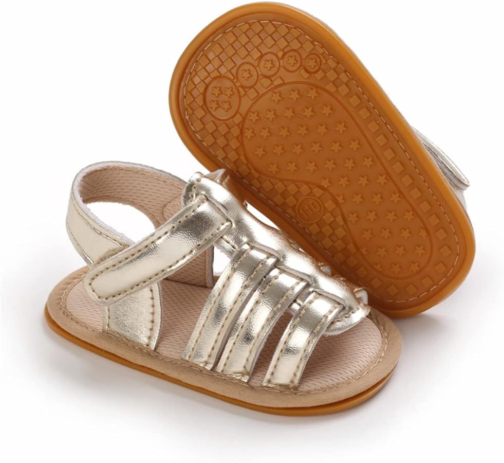 TIMATEGO Infant Baby Girls Sandals Non Slip Soft Sole T-Strap Flip Flops Toddler First Walker Cri... | Amazon (US)