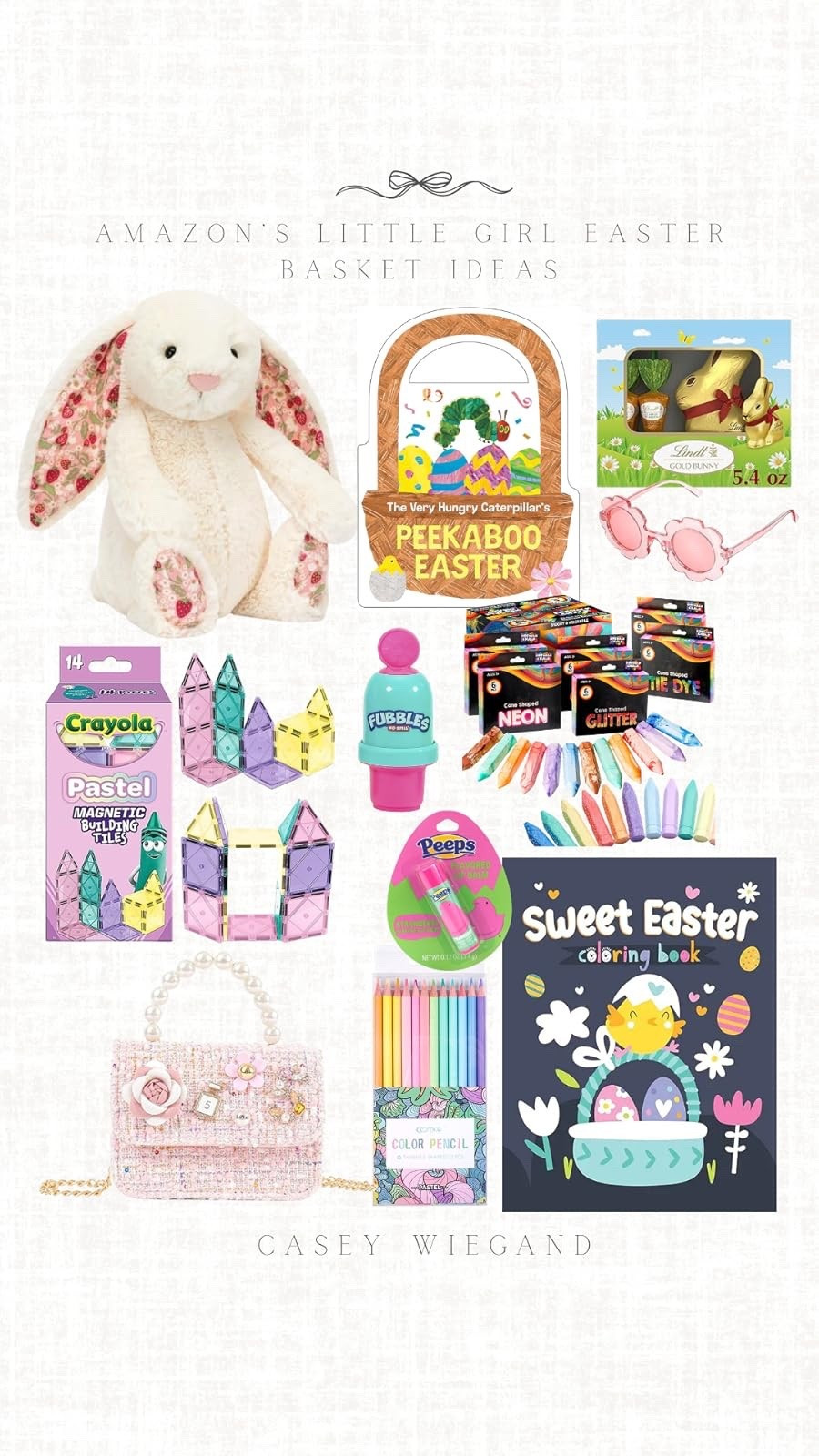 Discover the perfect Easter basket ideas for your little girl with these fun and adorable items! #EasterBasketIdeas

#LTKgrwm #LTKootd #LTKSpringSale