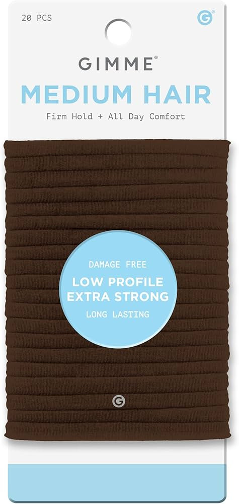 Gimme Beauty Low Profile Hair Bands - Gentle, No-Snag Elastic Ties for Fine & Thick Locks - Non-S... | Amazon (US)