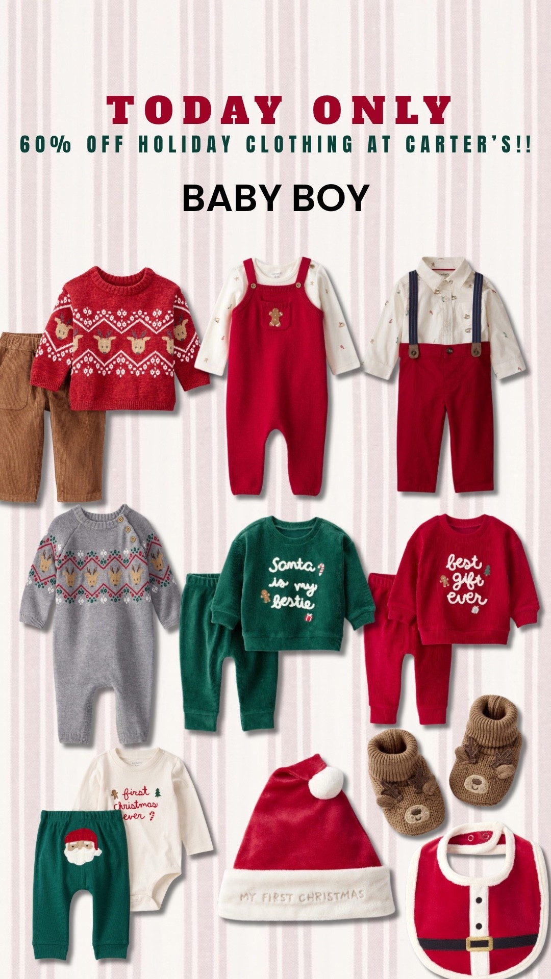 60% off Christmas outfits for baby boy!!!

#LTKBaby #LTKGiftGuide #LTKHoliday