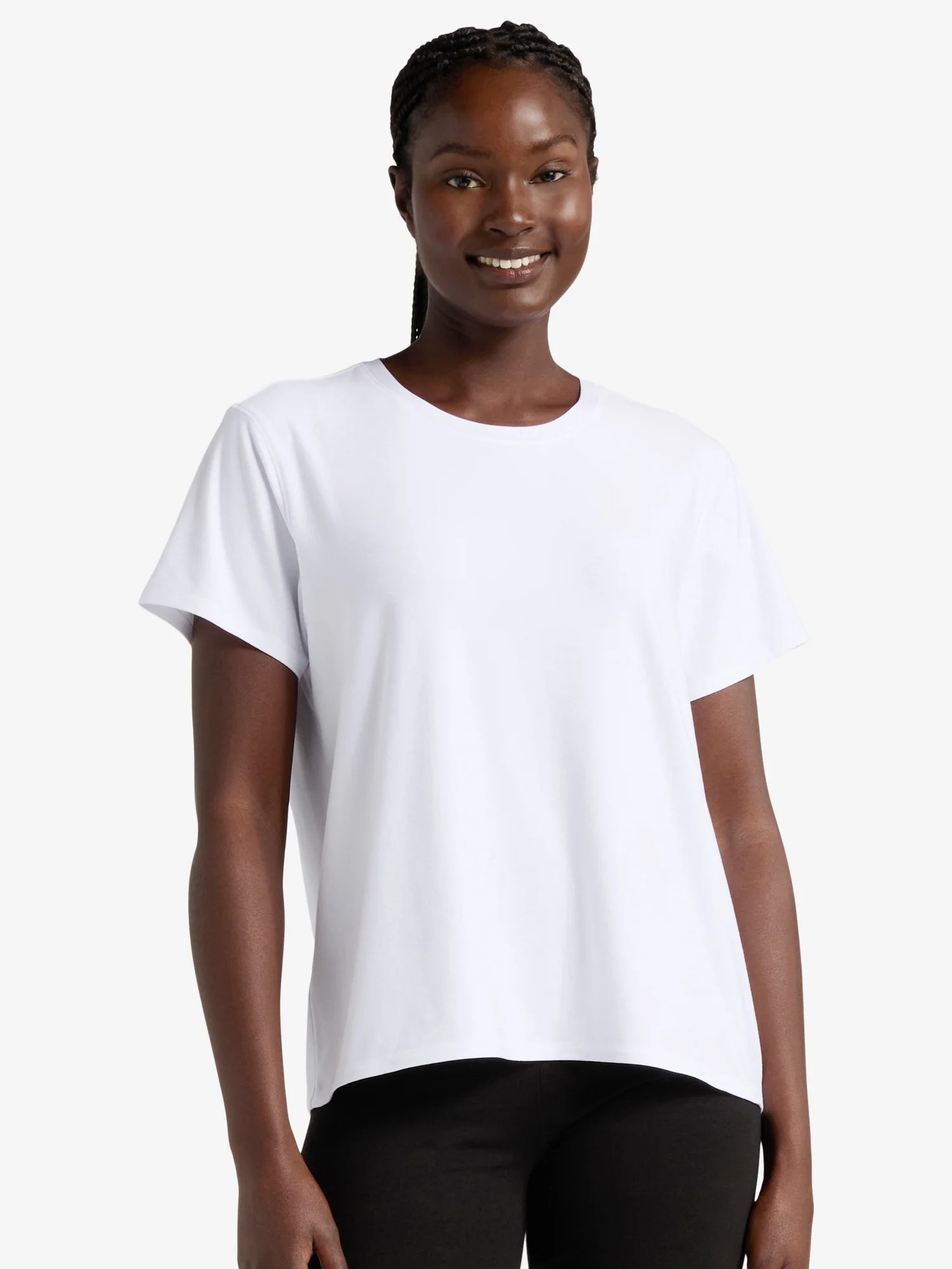 Athletic Works Women's and Women's Plus ButterCore Tee with Short Sleeves, Sizes XS-4X | Walmart (US)