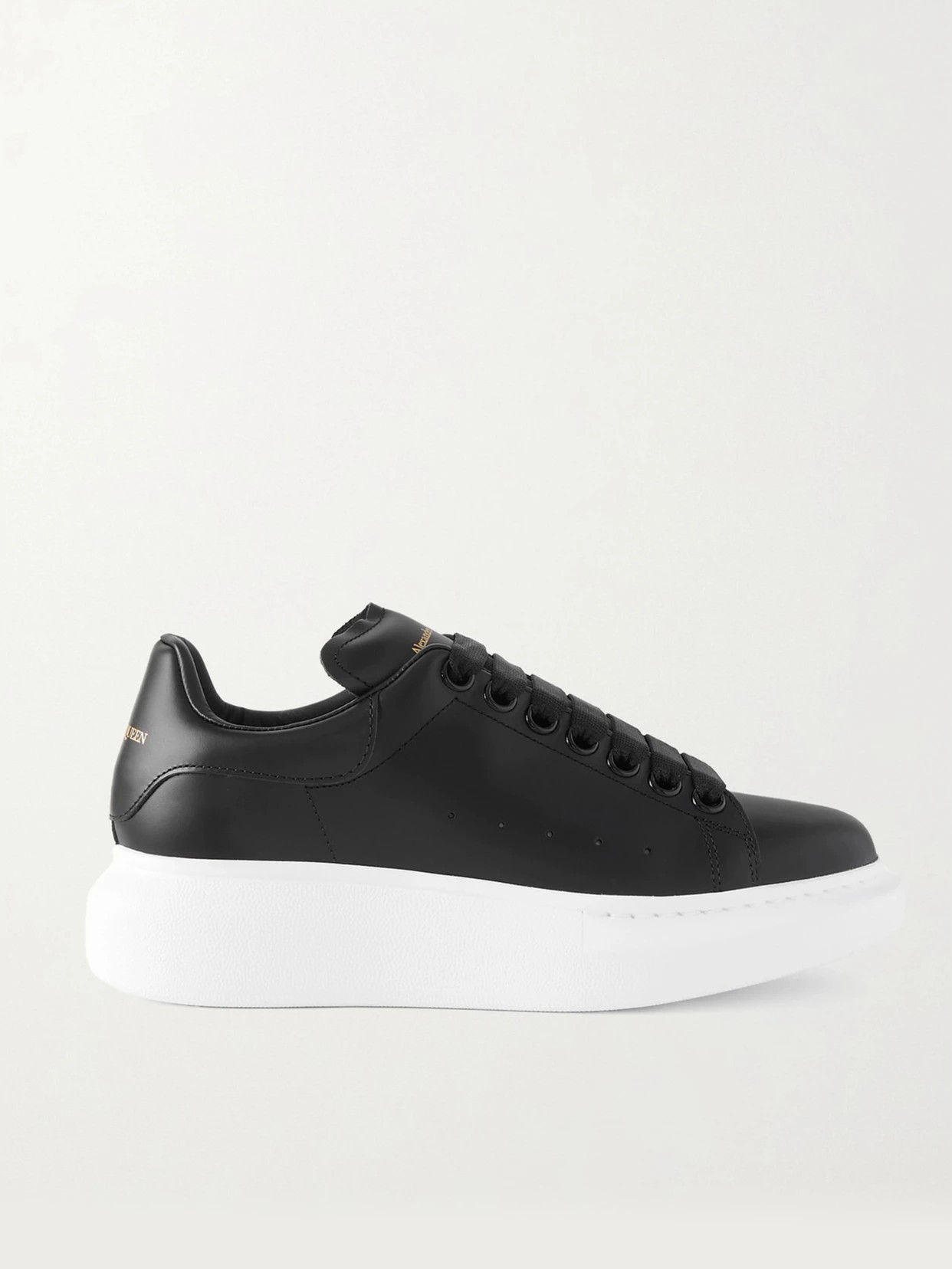 MCQUEEN - Leather Exaggerated-sole Sneakers - Black | NET-A-PORTER (US)