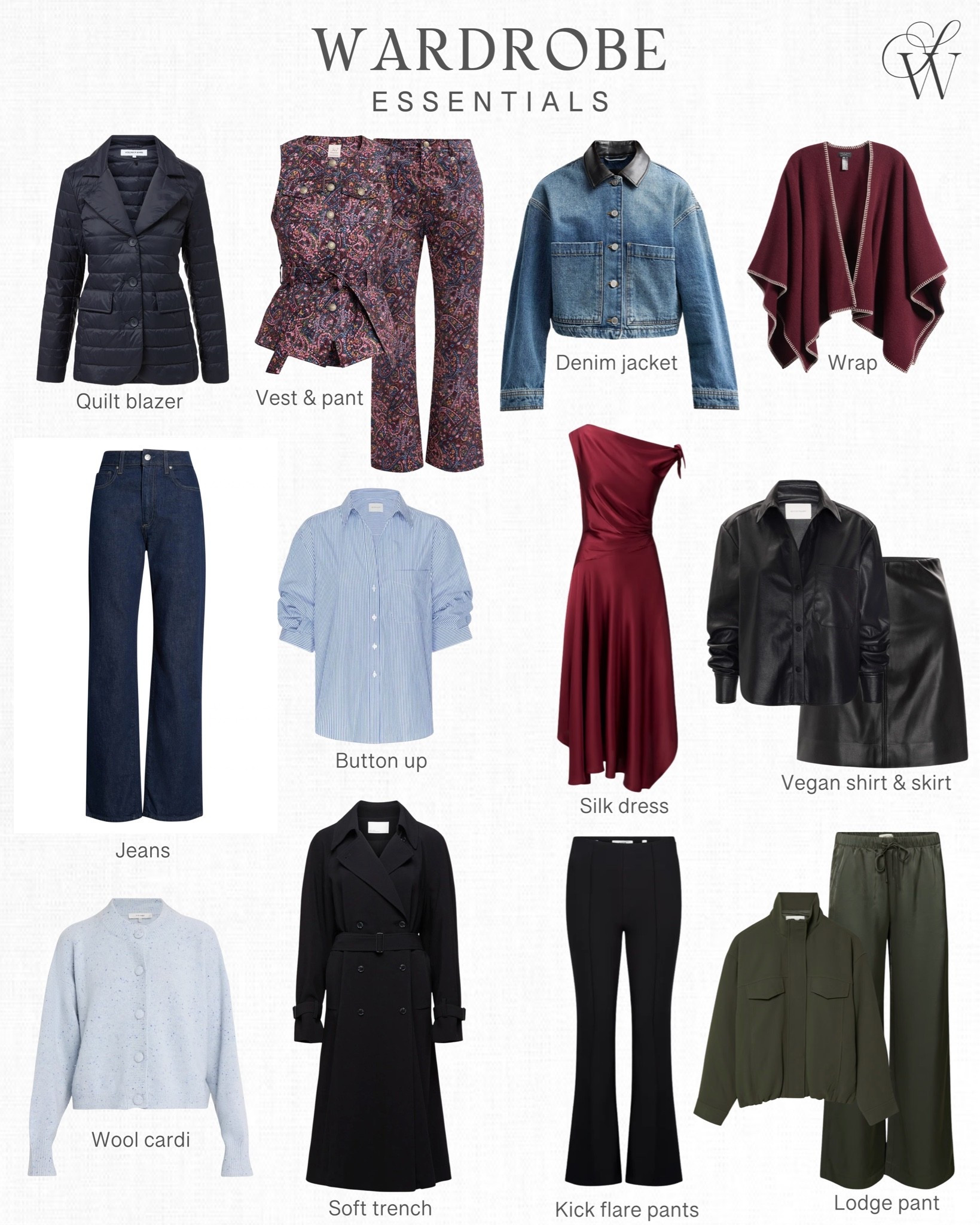 15 Must-Have Fall Pieces to Build Your Wardrobe From Scratch! 🤩

The secret to creating a beautiful wardrobe that lasts is to invest in items that are the foundation for making great outfits
This is the starting point of every solid wardrobe!

These 15 pieces are stylish and modern, and will create so many great outfits
You’ll never feel like you have “nothing to wear” again! 🌟