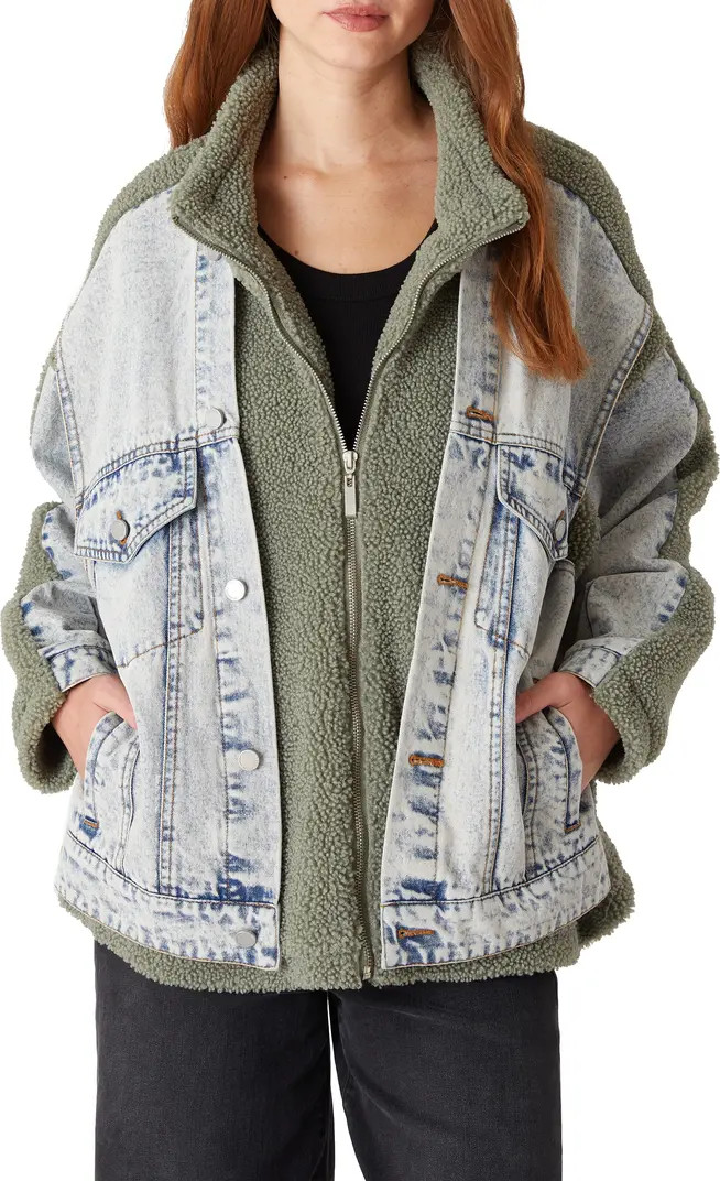 BLANKNYC Denim & Faux Shearling Trucker Jacket | Nordstrom | Nordstrom