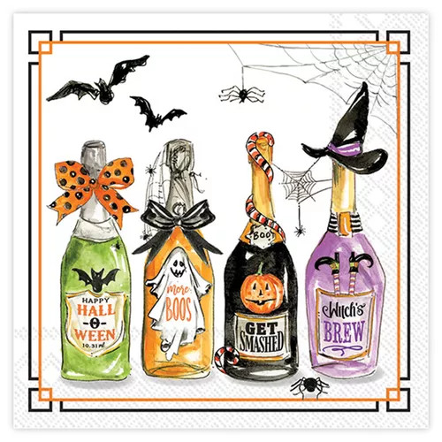 Boston International Halloween Bottles Cocktail Paper Napkins, Set of 20 | Sur La Table