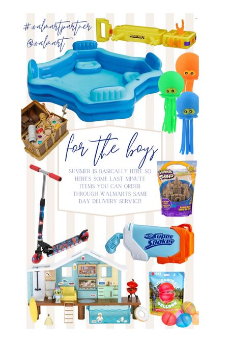 If you need any last minute birthday presents or summer must haves for the kids, @walmart is offering same day delivery and it’s already been a game changer in our house! #walmartpartner 

#LTKKids #LTKParties #LTKSwim
