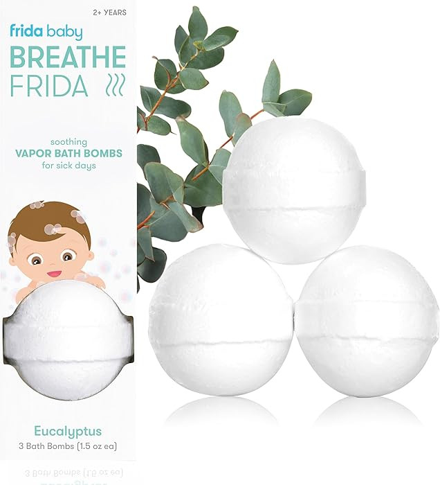 Frida Baby Natural Vapor Bath Bombs for Toddlers & Kids, Eucalyptus Essential Oil Bath Bombs for ... | Amazon (US)