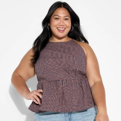 Women's High Neck Babydoll Halter Top - Wild Fable™ | Target