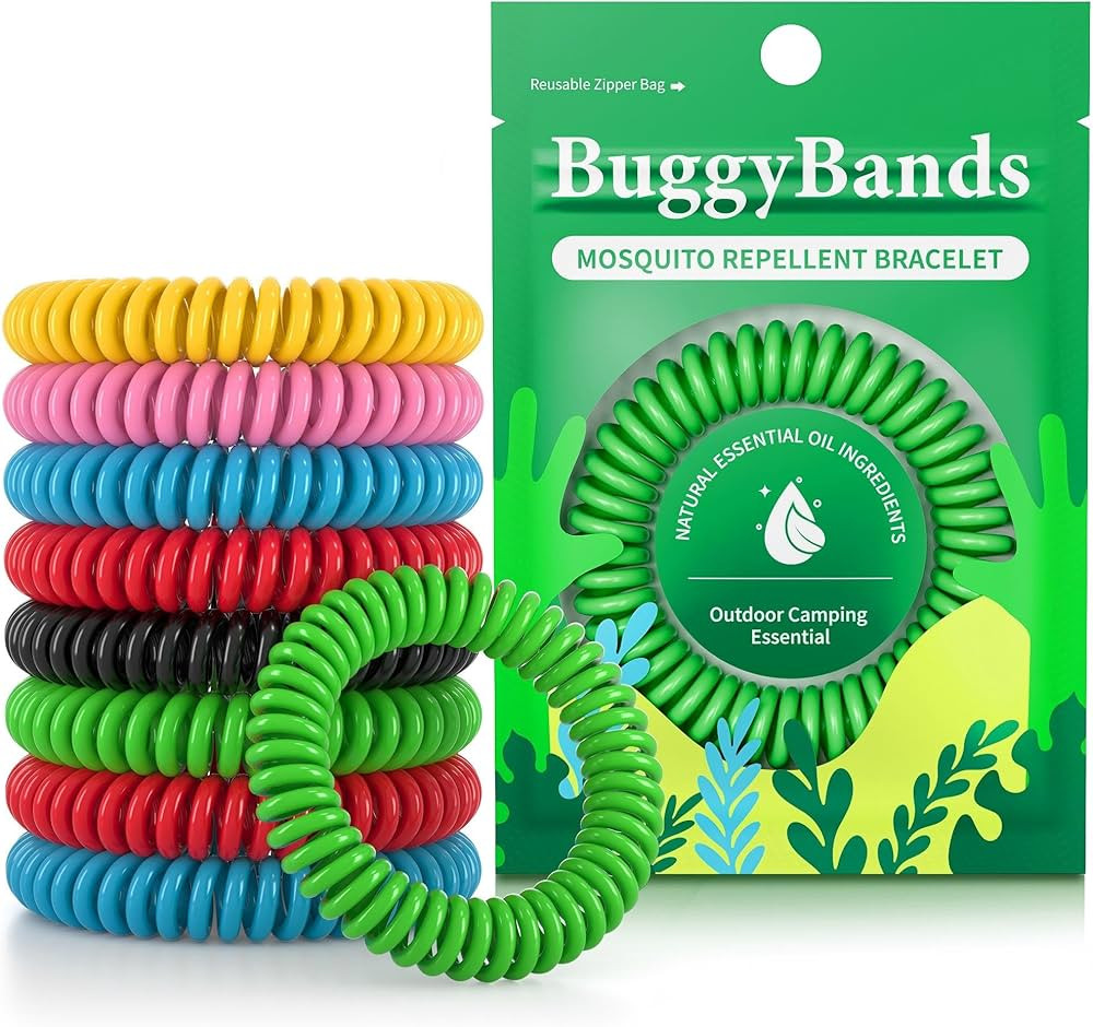 BuggyBands 30 Pack Mosquito Repellent Bracelets, DEET-Free Waterproof Bands, Individually Wrapped | Amazon (US)