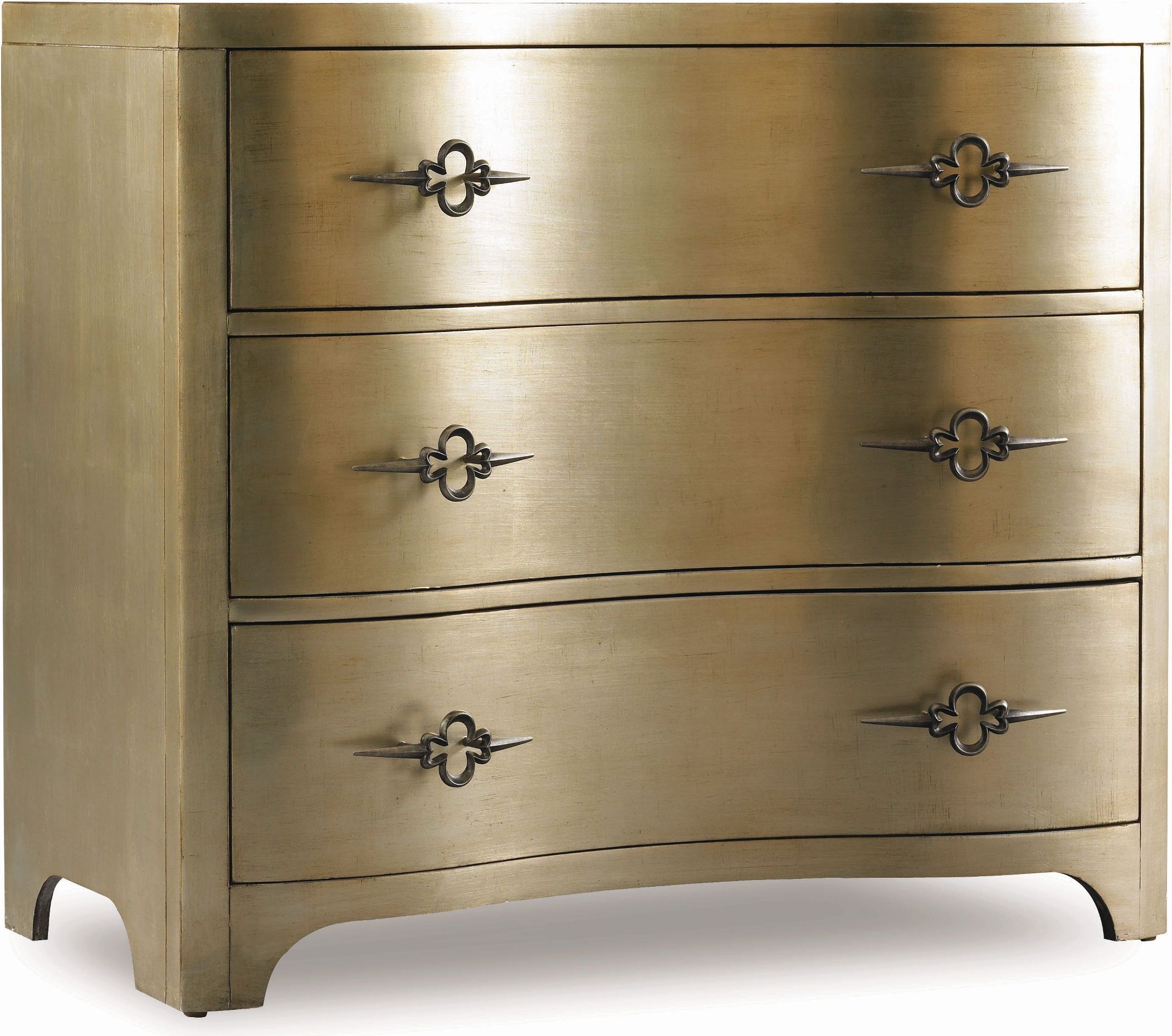 Sanctuary Gold 3 Drawer Shaped Front Chest | 1stopbedrooms