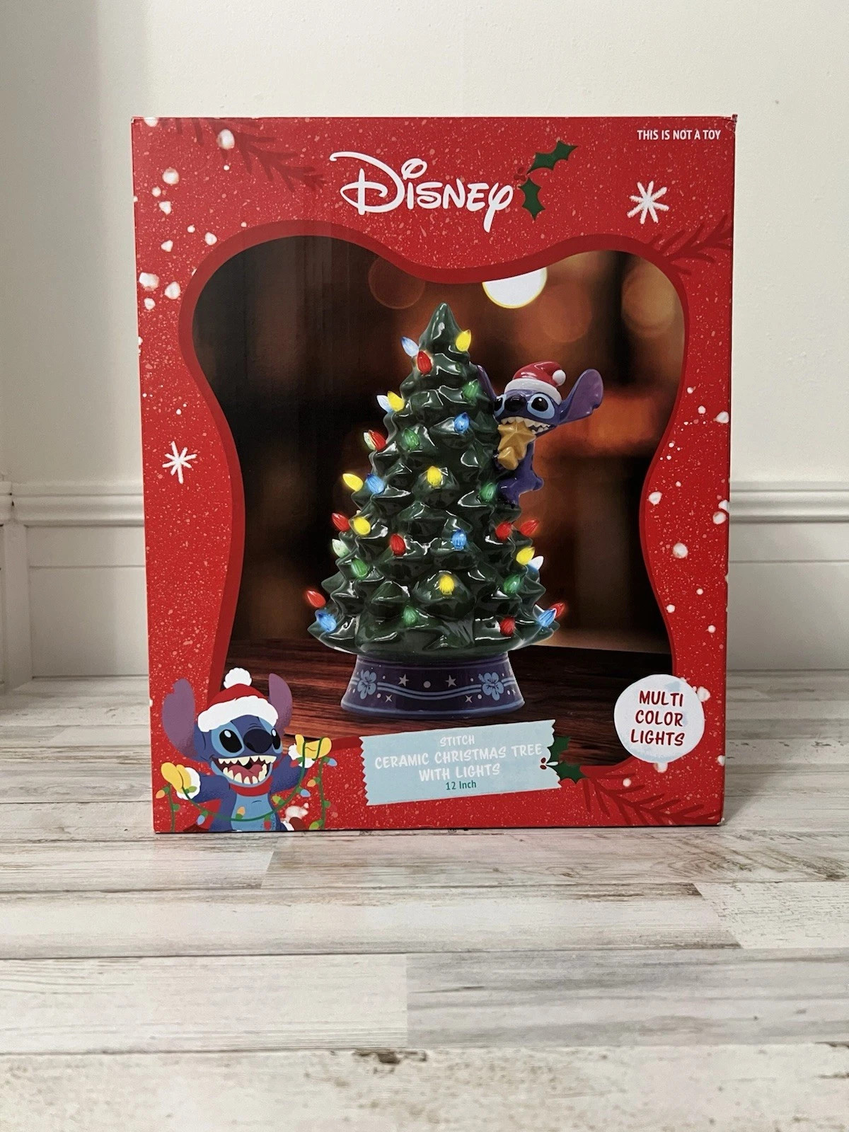 Merry Stitchmas Light-Up Stitch Ceramic Christmas Tree w/Lights 12" H | Walmart (US)