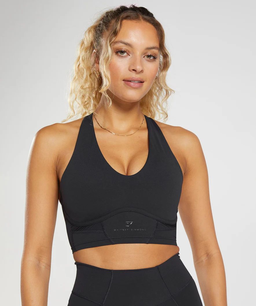 Gymshark Whitney Longline Bra - Black | Gymshark US