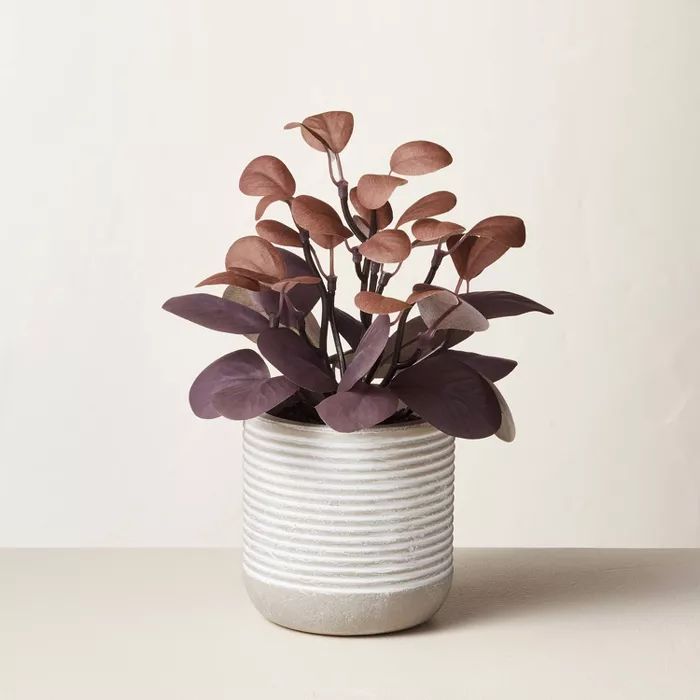 7.75" Mini Faux Maroon Potted Plant - Hearth & Hand™ with Magnolia | Target